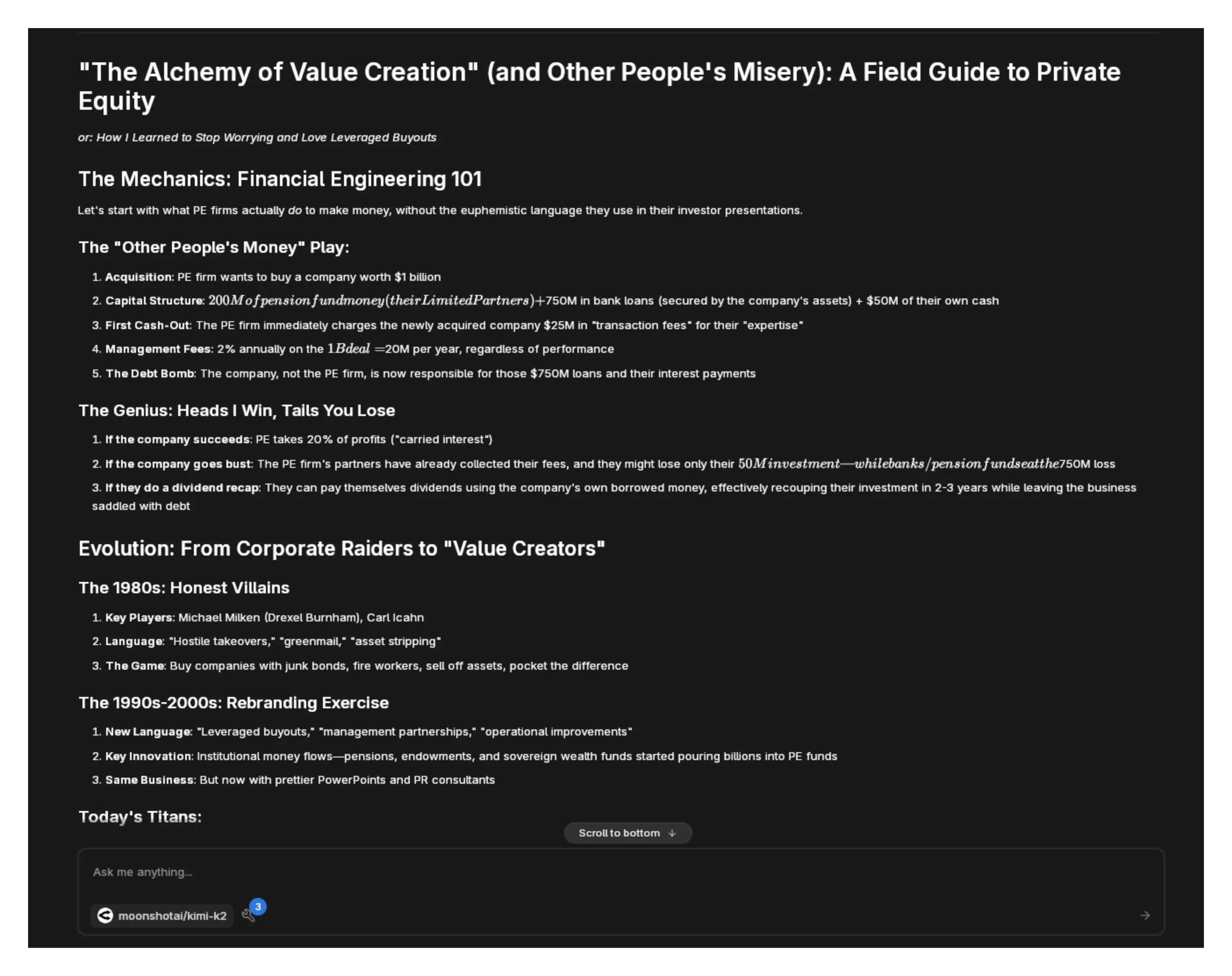 First part of the research report